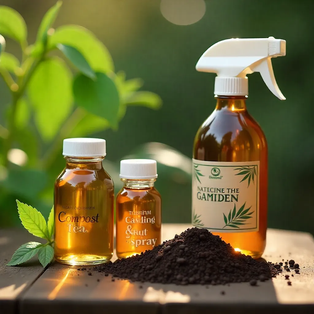 Compost bin with organic materials